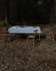 Two-coloured tablecloth Brick red/Light blue