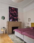 Aubergine/Beige bedding, Libre fabrics