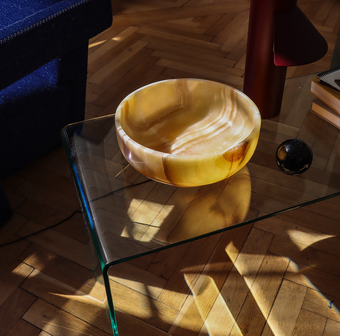 Large alabaster bowl