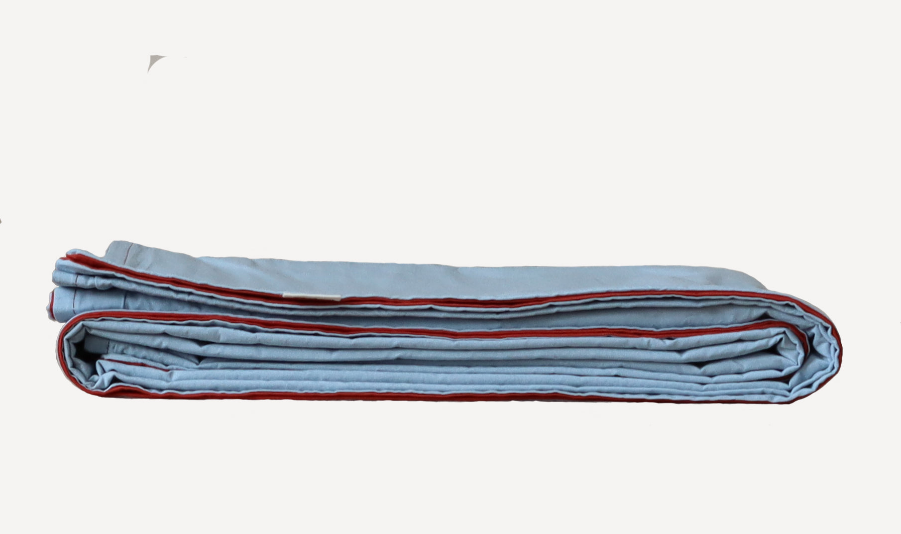 Two-coloured tablecloth Brick red/Light blue