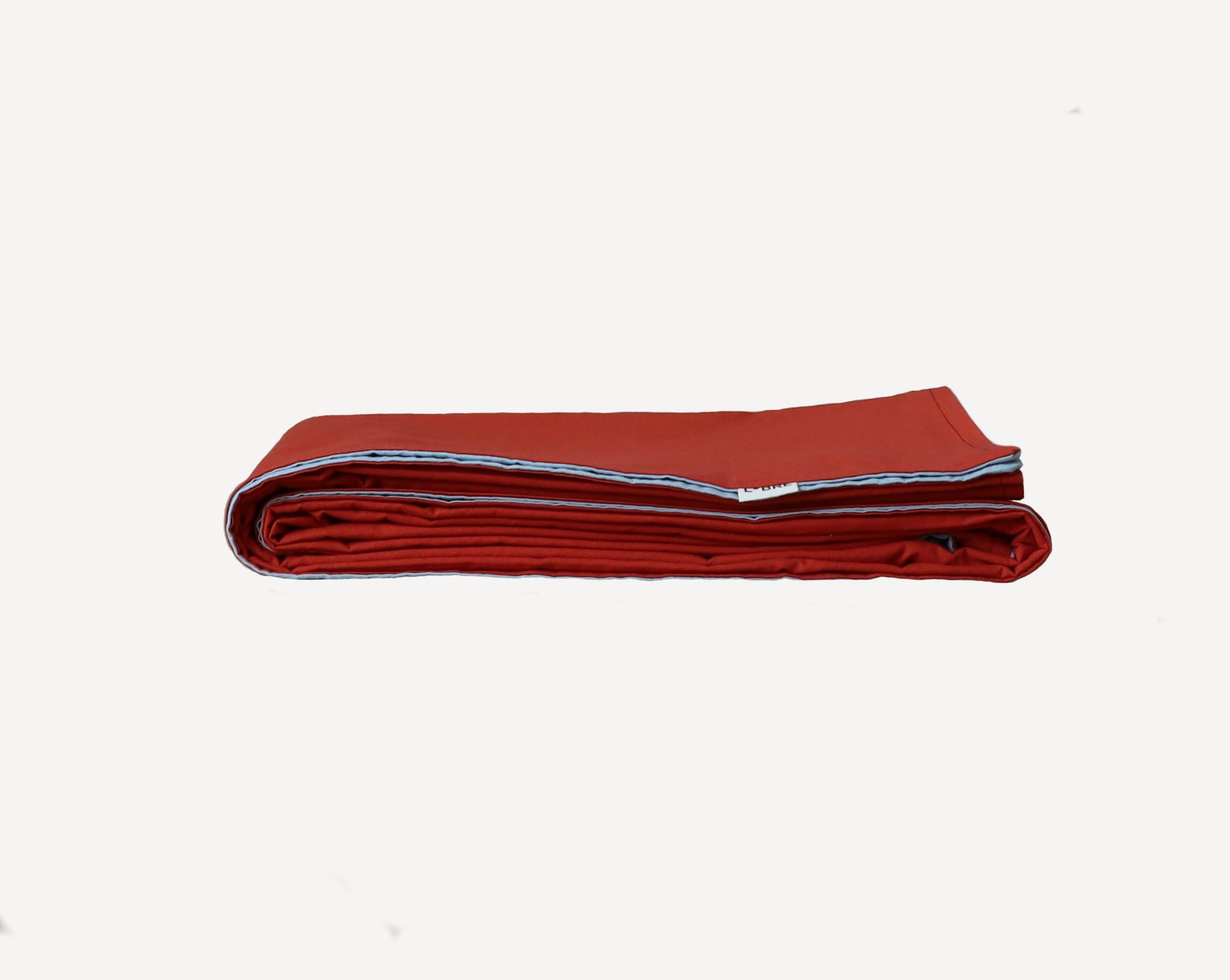 Two-coloured tablecloth Brick red/Light blue