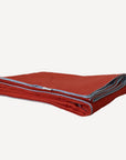 Two-coloured tablecloth Brick red/Light blue