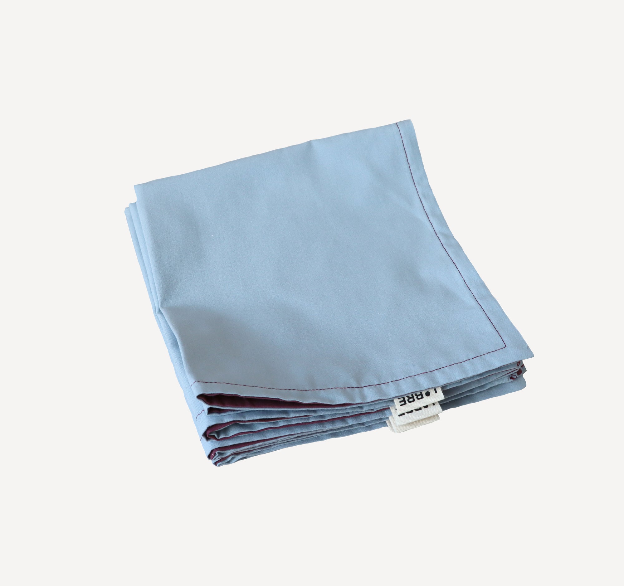 Two-coloured napkins Aubergine/Light blue, package of two